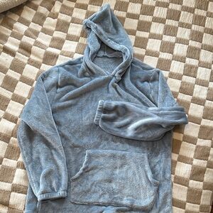 Amazon Women's Blue Hooded Pajama Top